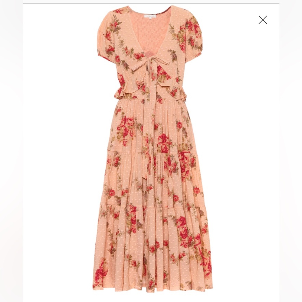 LoveShackFancy Carlton Dress Pink Lemonade Size 2 - Picture 5 of 12
